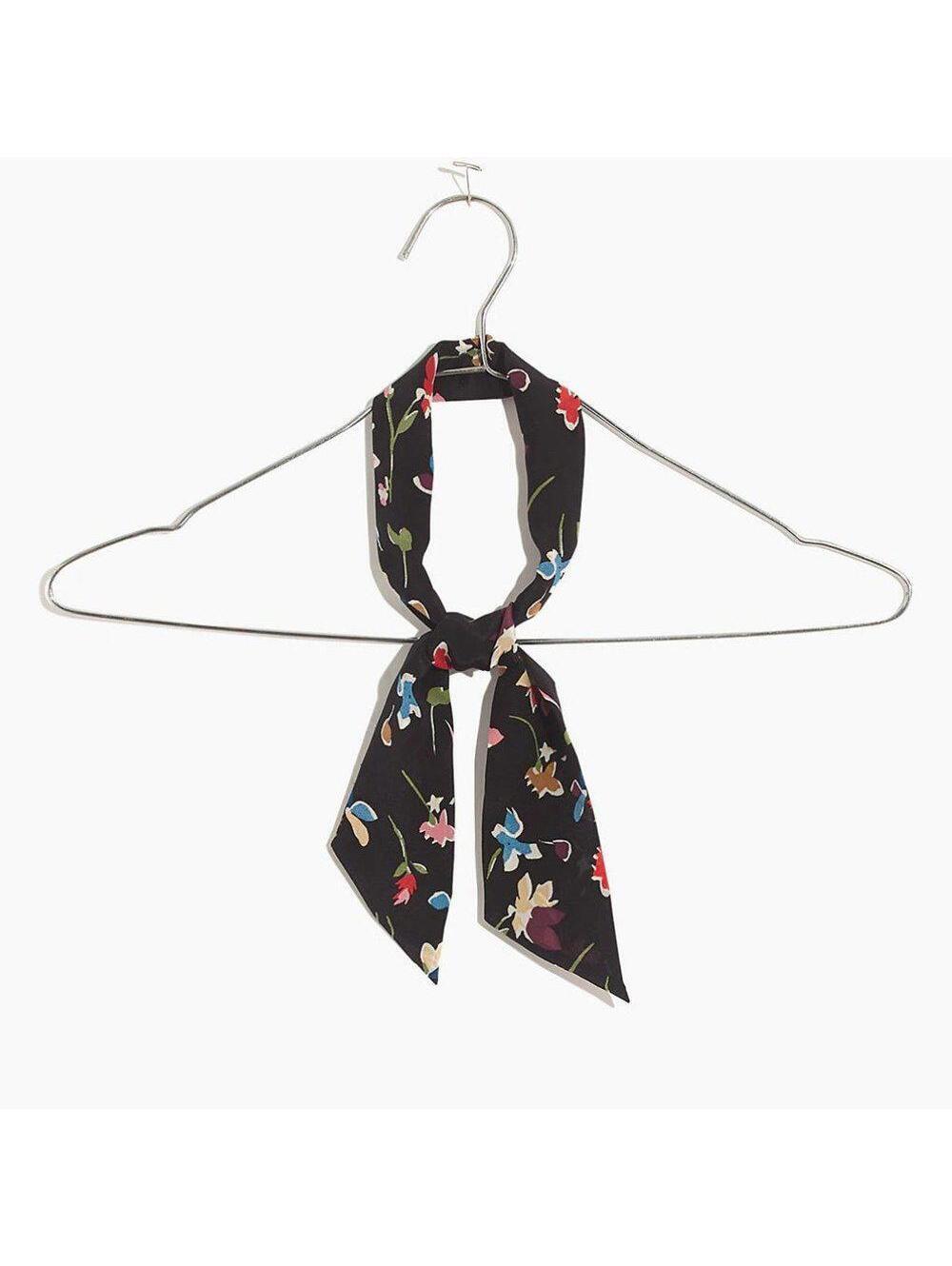 Madewell Silk Skinny Bandana in Tossed Floral